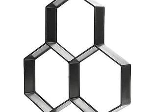 Molde de cemento hexagonal