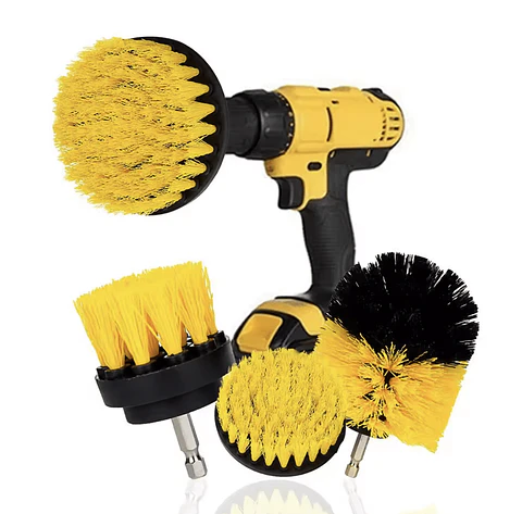 Kit De 3 Cepillos Para Taladro Pulidora Limpieza Auto Tapiz