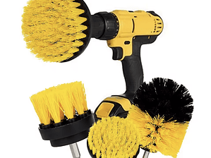 Kit De 3 Cepillos Para Taladro Pulidora Limpieza Auto Tapiz