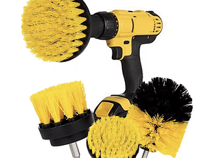 Kit De 3 Cepillos Para Taladro Pulidora Limpieza Auto Tapiz