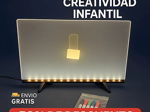G Pizarra Con Luz Lapices Magik