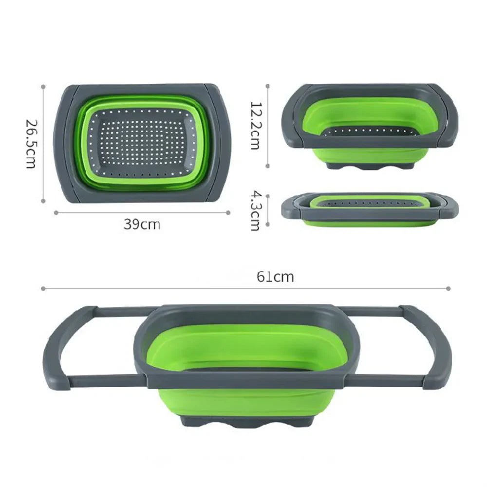 Colador Retráctil rectangular de silicona 3