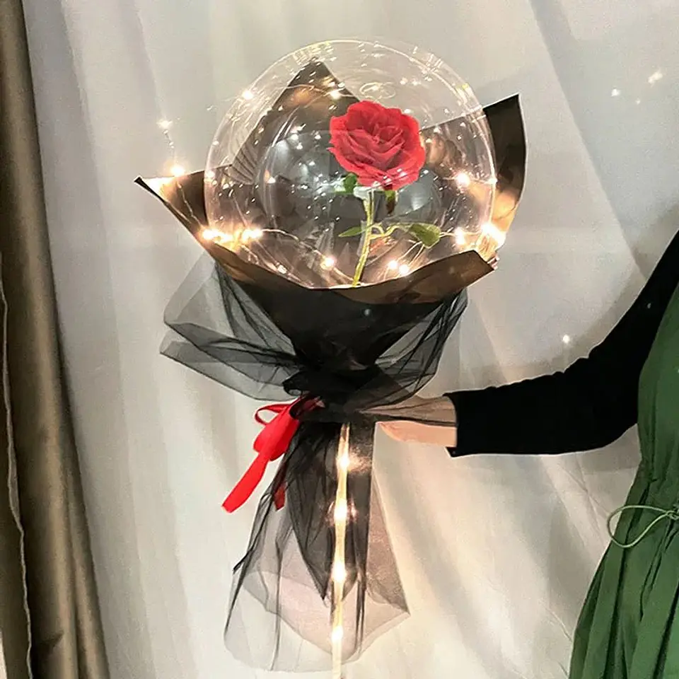 Globo con rosa y luz 1