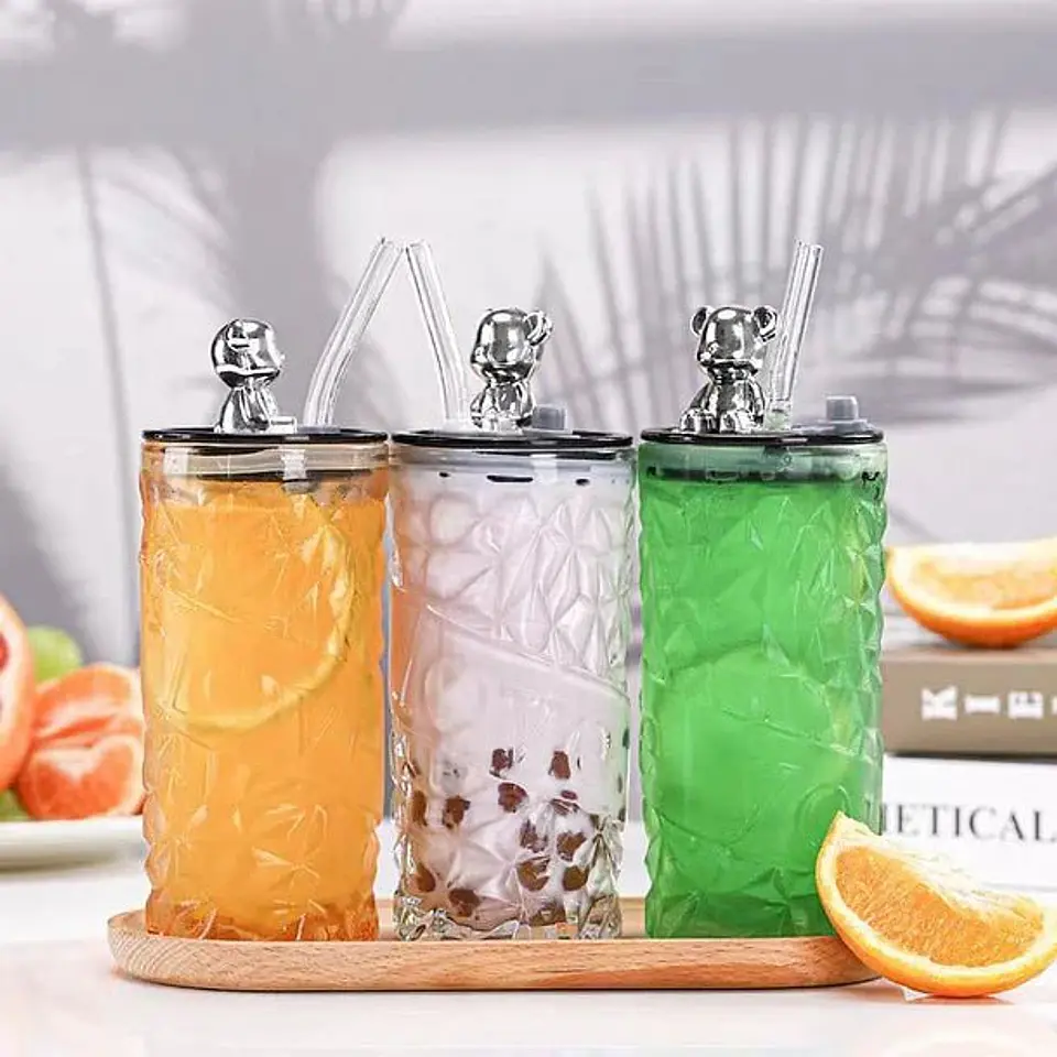 Vaso de vidrio jugos e infusiones 2