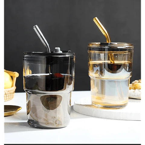 Taza de vidrio para té