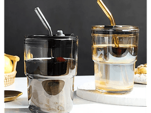 Taza de vidrio para té