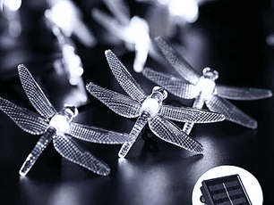 Luz solar guirnalda libelula