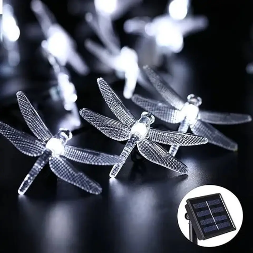 Luz solar guirnalda libelula 1