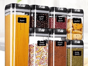 Set 7 Contenedores Herméticos de Cocina