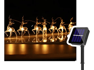 Luz solar guirnalda reno