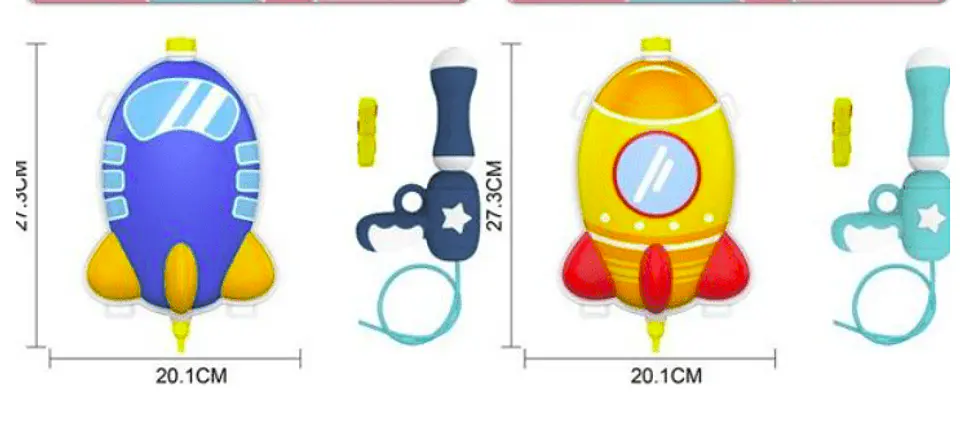 Mochila lanza agua tiburon 5