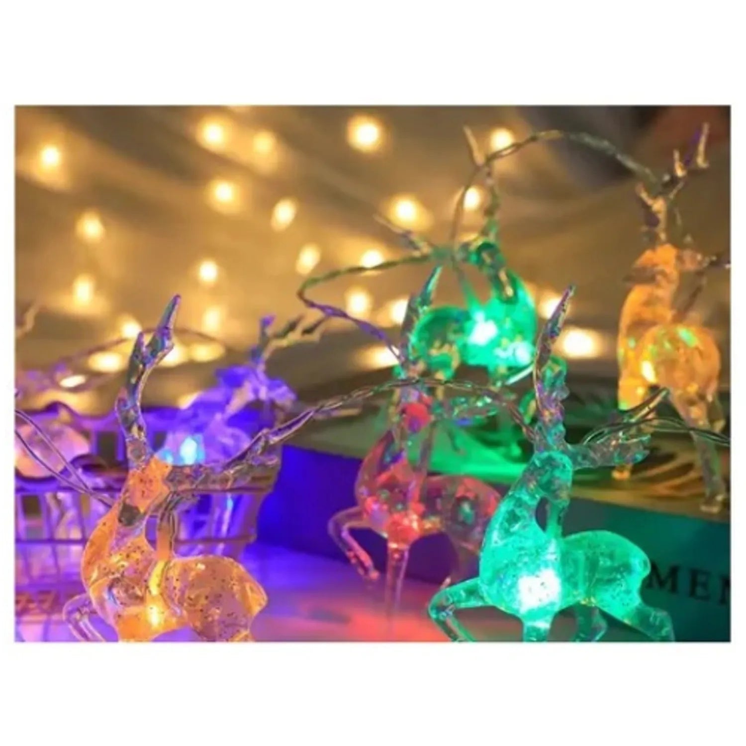 Luz solar guirnalda reno 3