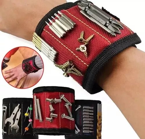 Pulsera Muñequera Magnética Sujeta Herramientas Tornillos 1
