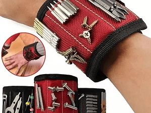Pulsera Muñequera Magnética Sujeta Herramientas Tornillos