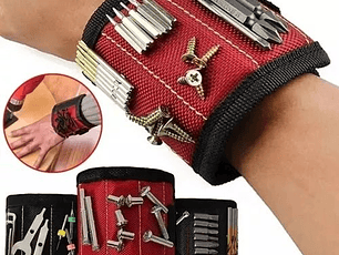 Pulsera Muñequera Magnética Sujeta Herramientas Tornillos