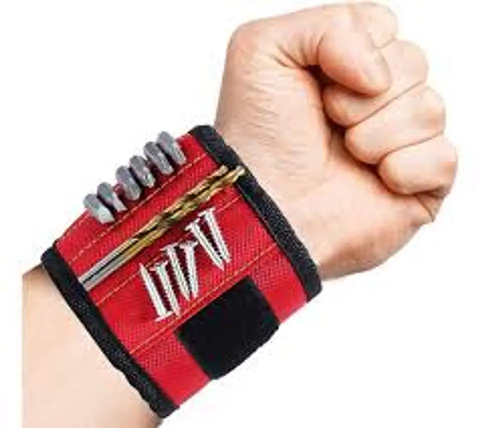 Pulsera Muñequera Magnética Sujeta Herramientas Tornillos 2