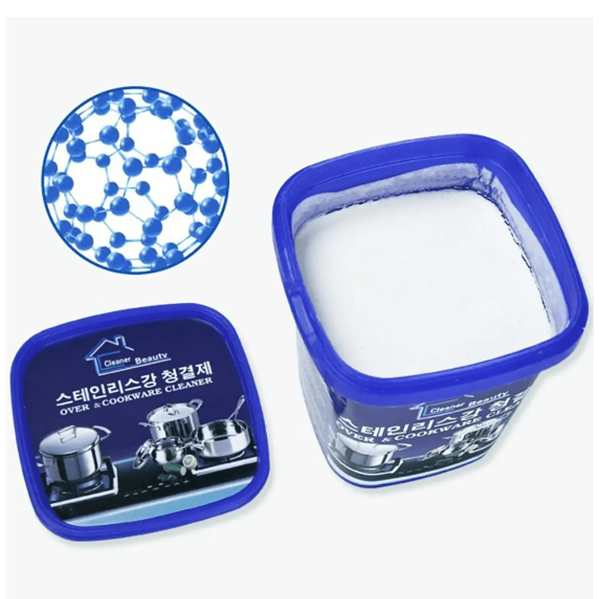 Pasta Mágica Quita Grasa Y Quemado Para ollas Sartenes 4