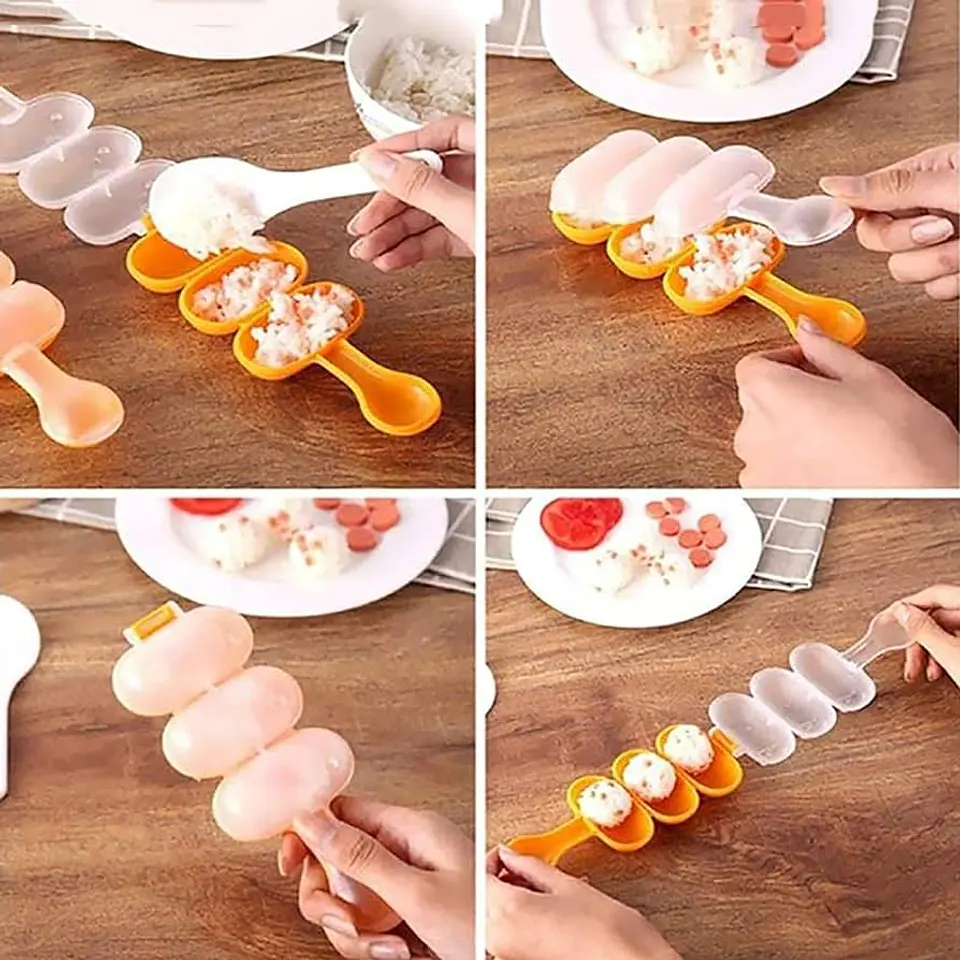 Molde Para Hacer Bolita De Arroz Para Bebes O Niños 3