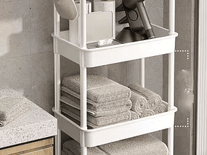 Rack organizador de baño