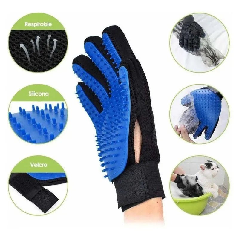 Guante Quita Pelo Masajeador Silicona Para Mascotas 2