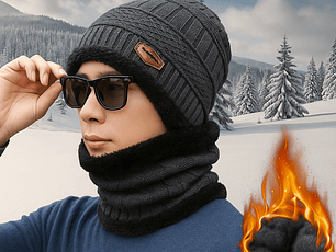 Conjunto cuello con gorro