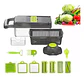 Rayador Picador De Verduras Manual Rallador Picadora 16en1 Color Gris-verde - Miniatura 2