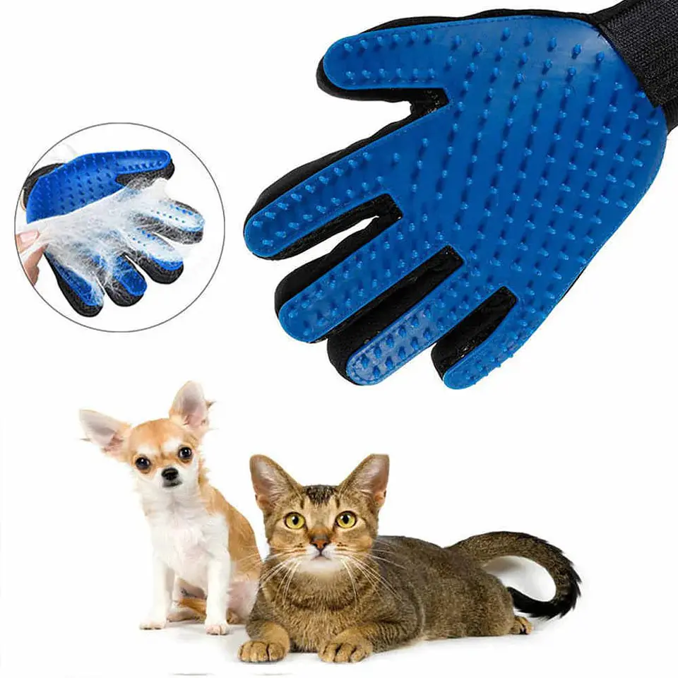 Guante Quita Pelo Masajeador Silicona Para Mascotas 4
