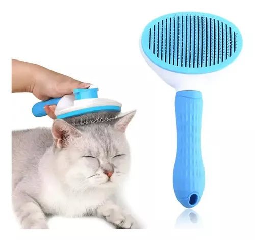 Cepillo Con Boton Quita Pelos Y Antiestrés Para Mascotas 3
