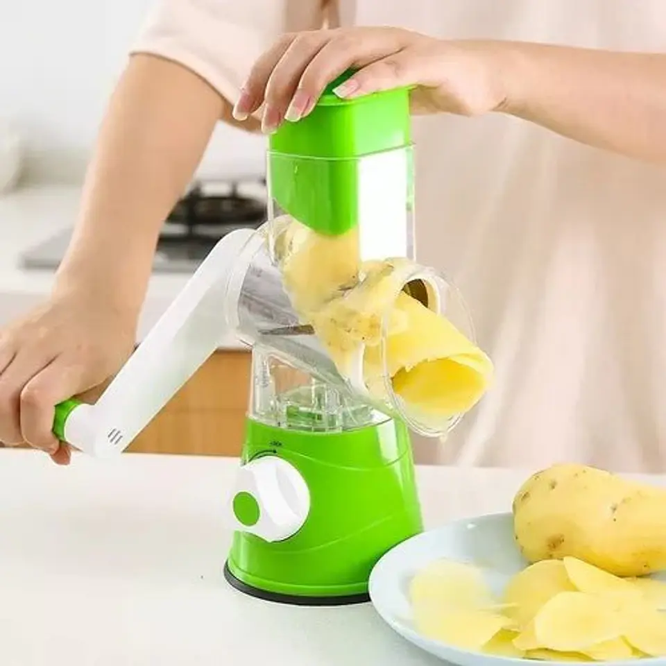 Cortador Rallador De Verduras Giratorio Multifuncional 3