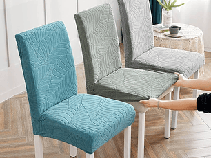 Juego de fundas de sillas texturizadas