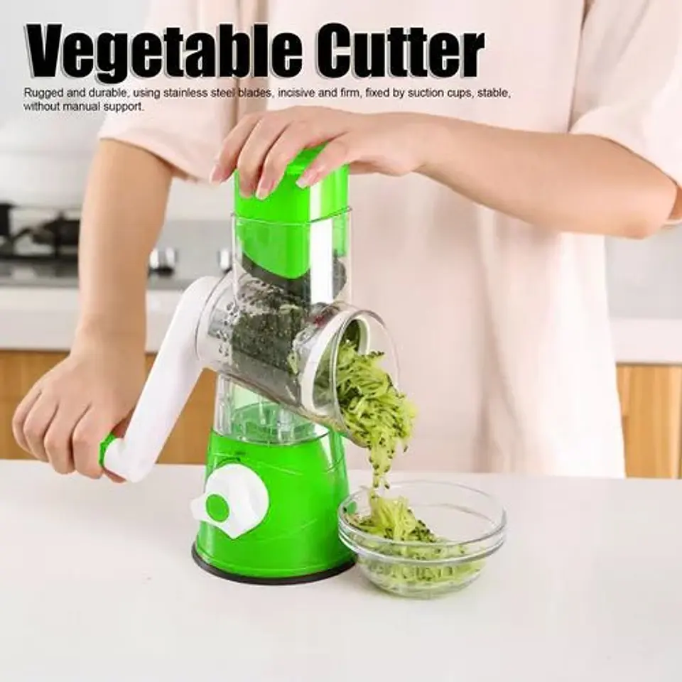 Cortador Rallador De Verduras Giratorio Multifuncional 4
