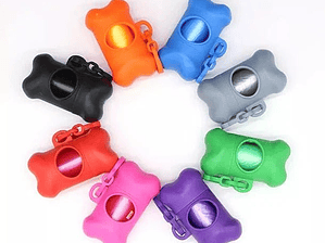 Dispensador Porta Bolsas Para heces Mascotas + 1 rollo