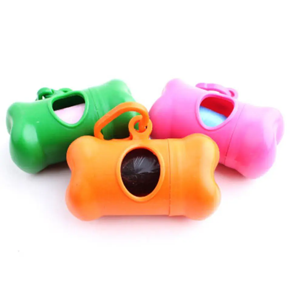 Dispensador Porta Bolsas Para heces Mascotas + 1 rollo 4
