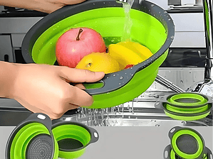 Colador De Silicona Plegable Redondo