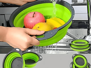 Colador De Silicona Plegable Redondo