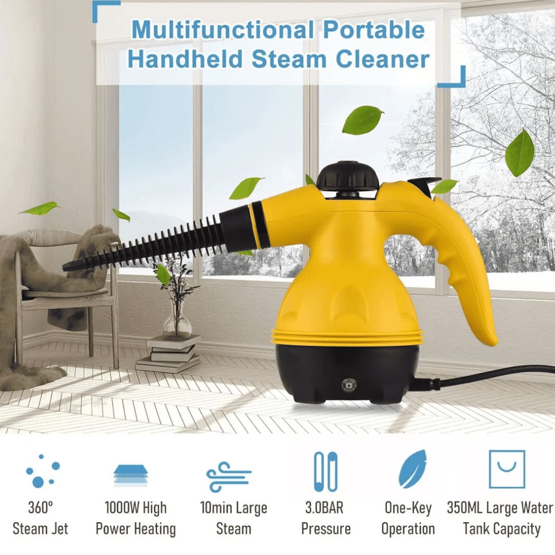 Limpiador a Vapor de Mano Portátil 1.000W. + Accesorios 1