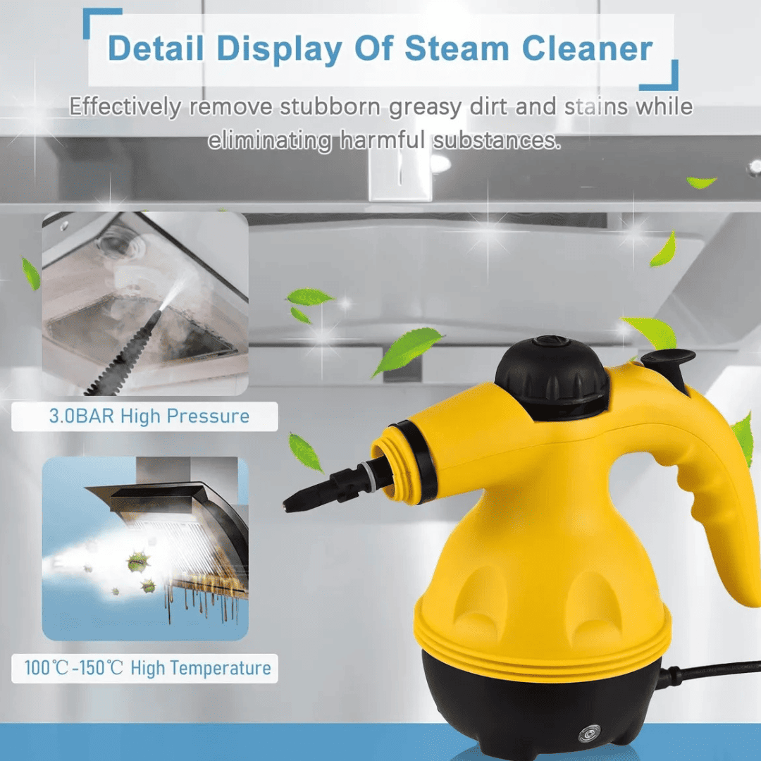 Limpiador a Vapor de Mano Portátil 1.000W. + Accesorios 2