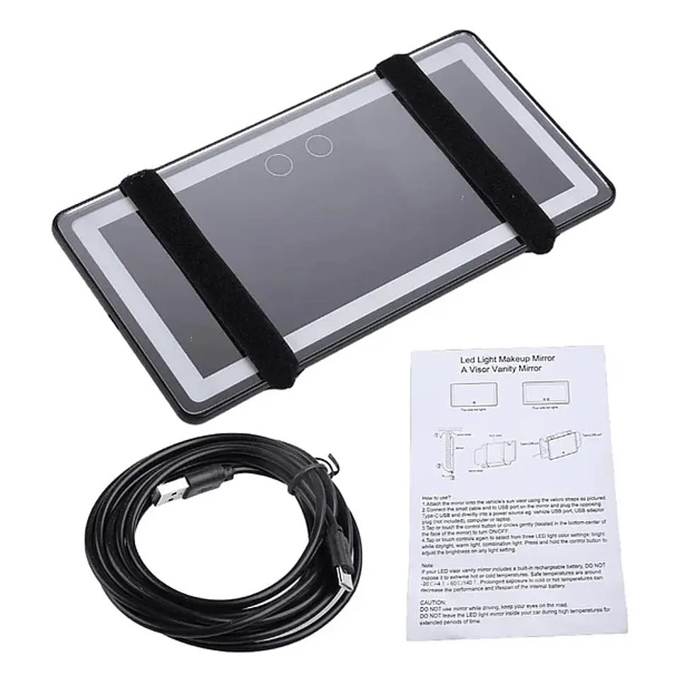 Espejo con Luz Led para Visera de Auto 2