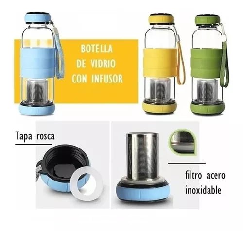 Botella Infusor De Te Doble Cubierta 550ml 4