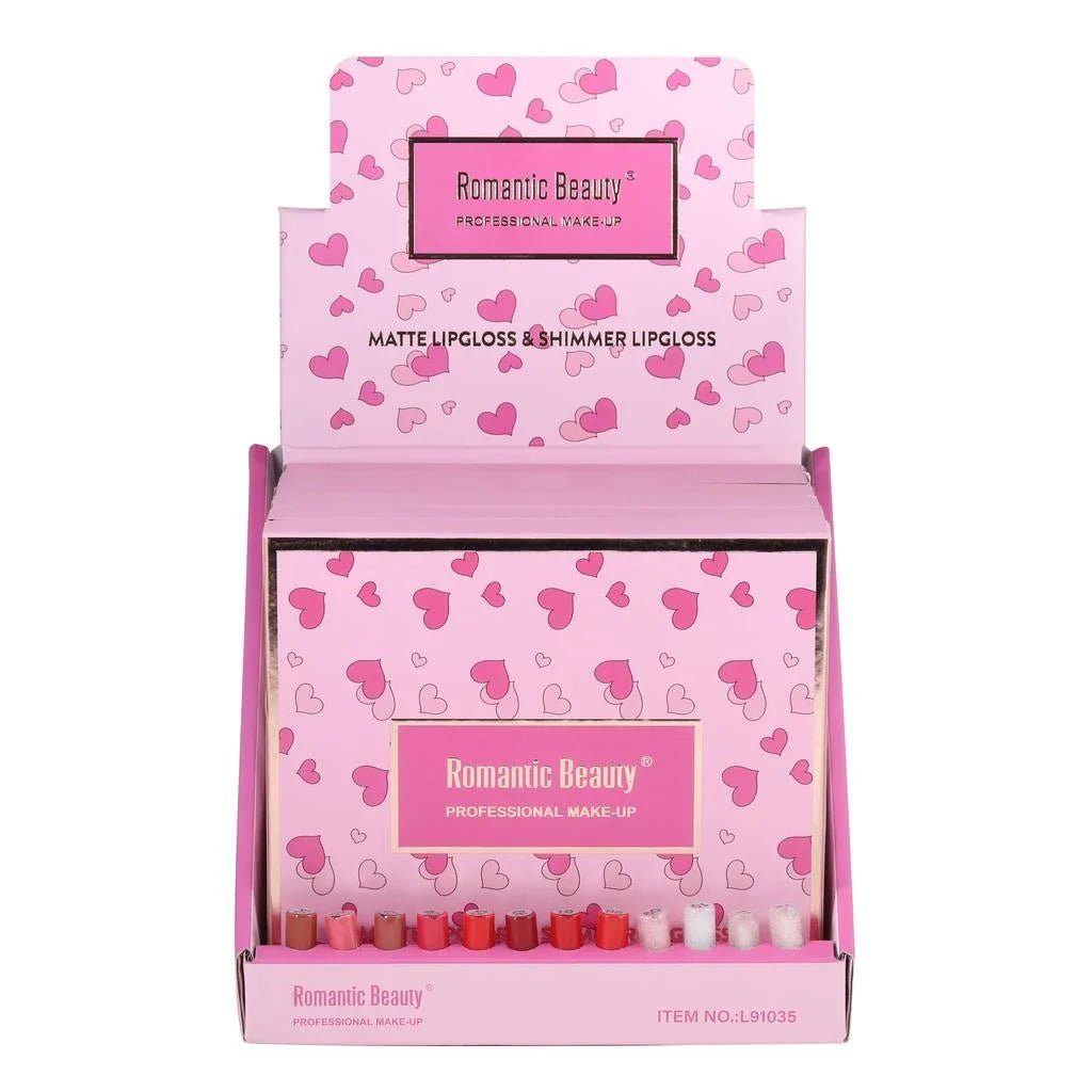 Cajita de 12 unidades LABIAL MATTE HEARTS 3