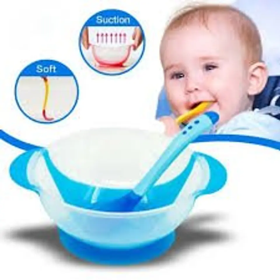 Plato con ventosa para bebe con cuchara 1