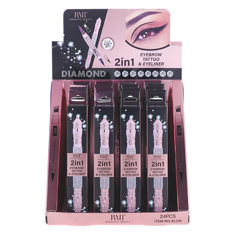 Pack 24 unidades DELINEADOR DE OJOS Y MICROBLANDING DE CEJA TATTOO 2 IN 1