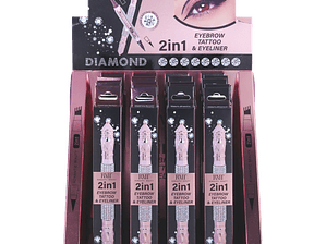 Pack 24 unidades DELINEADOR DE OJOS Y MICROBLANDING DE CEJA TATTOO 2 IN 1
