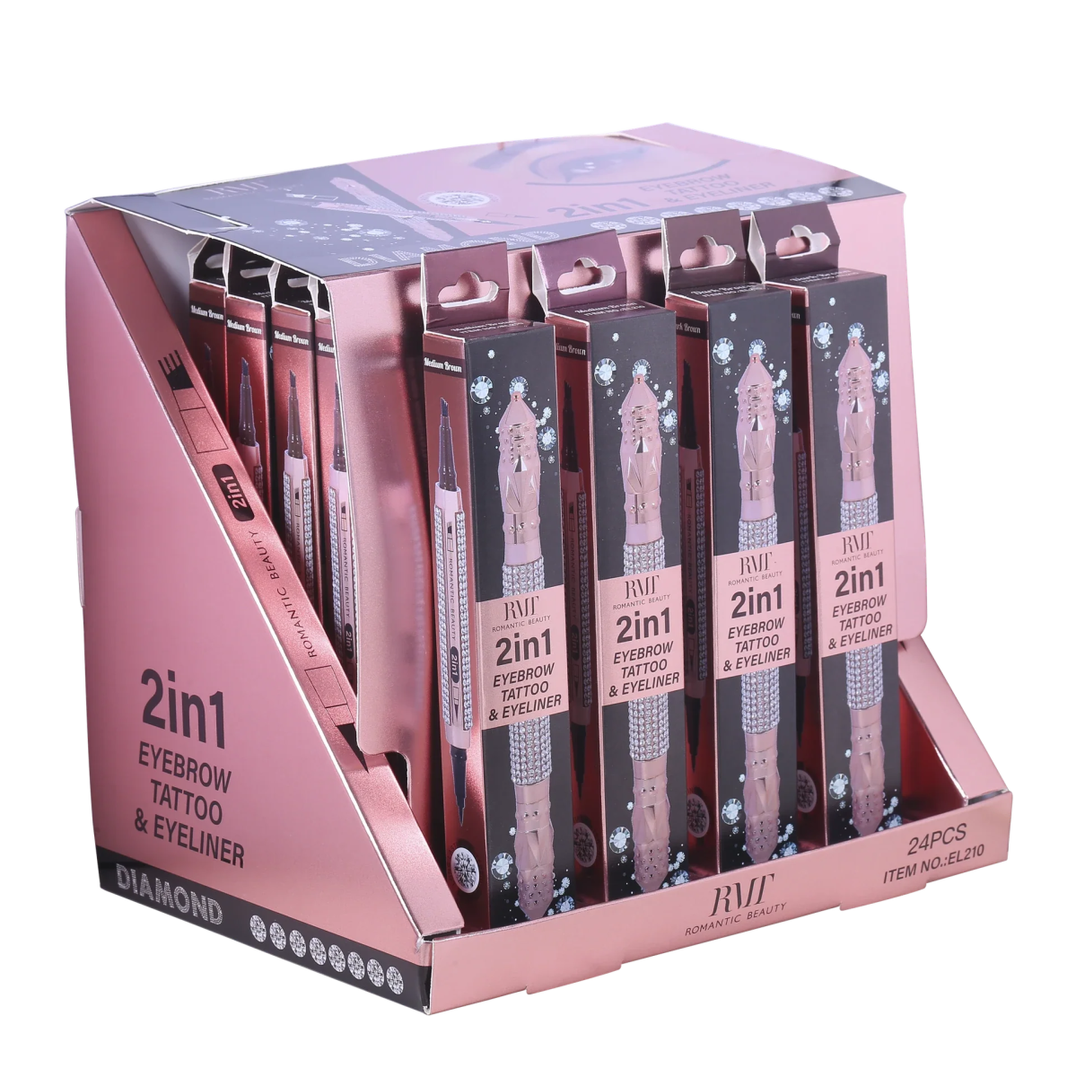 Pack 24 unidades DELINEADOR DE OJOS Y MICROBLANDING DE CEJA TATTOO 2 IN 1 2