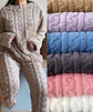 Pijama Conjunto Invierno Mujer Peludo Suave Trenzado - Miniatura 2