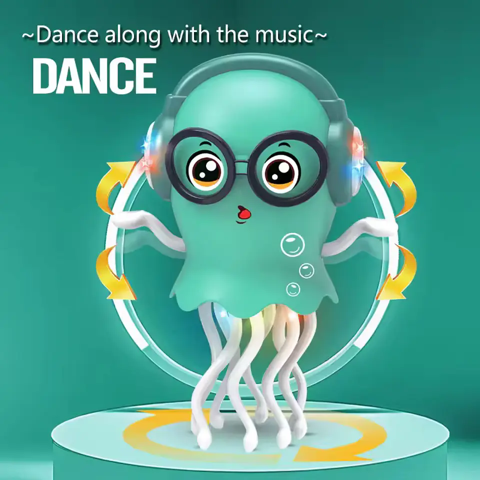 Juguete Pulpo Bailarin Interactivo Musical Con Luces 3