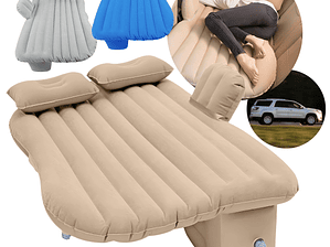 Colchón Inflable Para Autos 2 Almohadas Compresor 