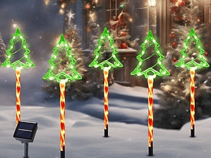 estaca solar Árbol de navidad