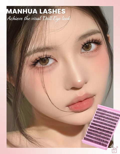 Mirada de Anime/Manhua - Pestañas pelo a pelo efecto anime