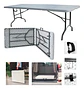 Mesa Plegable Tecnohogar Tipo Maleta 1.80 Camping Resistente Color Blanco - Miniatura 1